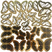 Parti Sürprizi Siyah Gold Varaklı Kelebek Pasta Dekor Süs 42 Adet thumbnail 1