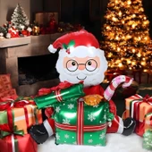 Parti Sürprizi Yılbaşı Partisi Paketli Noel Baba Folyo Balon 1 Adet thumbnail 2