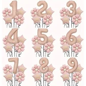 Parti Sürprizi Papatya Karamel Happy Birthday 7 Yaş Folyo Balon Set thumbnail 2