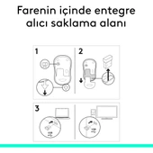 M185 USB Alıcılı Kompakt Kablosuz Mouse - Gri - 8