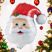 Parti Sürprizi Yılbaşı Partisi Şapkalı Noel Baba Folyo Balon 1 Adet thumbnail 2