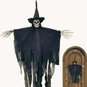 Parti Sürprizi Halloween Cadılar Bayramı Sesli Işıklı Iskelet Dekor Süs - 1