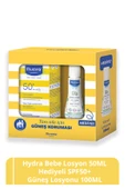 Mustela Hydra Bebe Losyon 50ml Hediyeli SPF 50+ Güneş Koruyucu Tüm Cilt Tipleri Bebek Çocuk Yetişkin 100ml - 1