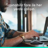 M185 USB Alıcılı Kompakt Kablosuz Mouse - Gri - 3