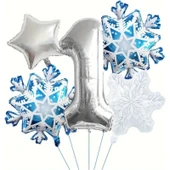 Parti Sürprizi Kartanesi 1 Yaş Rakam Folyo Balon Set thumbnail 1