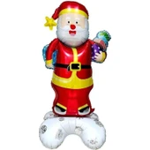Parti Sürprizi Yılbaşı Partisi Paketli Noel Baba Folyo Balon 156 cm 1 Adet thumbnail 1