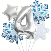 Parti Sürprizi Kartanesi 4 Yaş Rakam Folyo Balon Set thumbnail 1