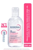 Bioderma Sensibio AR+ Rozasea ve Kızarıklık Eğilimli Hassas Ciltler Durulanmayan Temizleyici Misel Jel 250 ml - 1