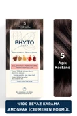 Phyto Color Amonyaksız Kalıcı Doğal Içerikli Bitkisel Saç Boyası 5 Açık Kestane - 1