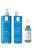 La Roche Posay Effaclar Leke Karşıtı Peeling Etkili Serum 40 ml  Temizleme Jeli 400 ml ve Tonik 200 ml - 1