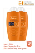 Avene Sport Fluid SPF 50+ Spor Yapanlar İçin Suya Dayanıklı Yüksek Korumalı Güneş Kremi 100 ml 2 Adet - 1