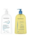 Bioderma Atoderm Intensive Foaming Gel 1000 Ml+ Atoderm Huile De Douche Shower Oil 1000 Ml - 1