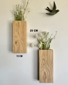 Doğal Ahşap,çiçeklik,saksı 2'li Set DRKH21 - 3