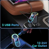 Joyroom 150W 4 Port Led Ekranlı Araç şarj - 2