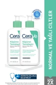 CeraVe Normal/Yağlı Ciltler İçin Cilt Bakım Seti: Niasinmaid &Hyalüronik Asitli Köpüren Temizleyici 236mlx2 thumbnail 1