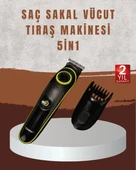Profesyonel Erkek Saç Sakal Şekillendirme ve Vücut Bakım Seti Şarjlı Tıraş Makinesi thumbnail 1