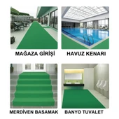 Beylini Kıvırcık Paspas İç Dış Zemin Halı Yolluk Kapı Önü Havuz Banyo Duş İş Yeri Apartman Paspası Yeşil 12mm - 4
