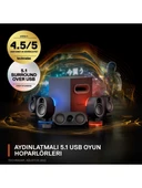 SteelSeries Arena 9 RGB 5.1 Surround Optik ve Bluetooth Bağlantılı Oyun Hoparlörü   ( OUTLET ) - 6