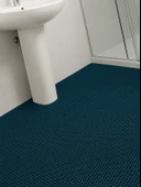 BEYLİNİ Bal Petek PVC Paspas Islak Zeminlerde Kaydırmaz İç Dış Mekan Banyo Duş Lavabo Havuz Kenarı Halısı Mavi - 6
