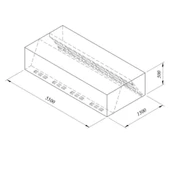 Öztiryakiler Kutu Tipi Çift Cidarlı Filtreli Duvar Tipi Davlumbaz, 350x120 Cm - 1