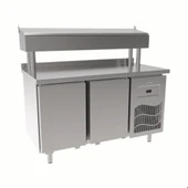 İnoksan Sgb140rs -Paslanmaz Tablalı 2 Kapılı Pizza Hazırlık Ünitesi /Boru Ayaklı - 1