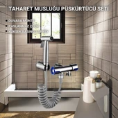 Polham Paslanmaz Çelik Spiral Hortumlu Musluk Çoğaltıcı Tüm Musluklara Uyumlu, Banyo, Tuvalet, Musluk Çoğaltıcı - 7