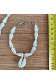 AtaRoots Doğal Deniz Kabuğu (Cowrie) ve İnci Görünümlü Boncuk Bileklik - 577 - 1