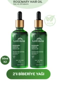 2'li Biberiye Yağı Aşırı Yıpranmış Saçlar için Biotin Özlü Saç Bakımı 2*50 ml - 1