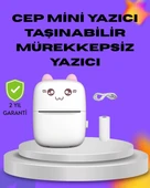 Kablosuz Mini Cep Yazıcısı Bluetooth Destekli 1200mAh Bataryalı - 1