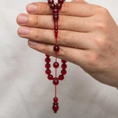 Yuvarlak Sıkma Kehribar Tesbih - 3