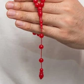 Yuvarlak Sıkma Kehribar Tesbih - 3