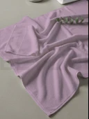 Beylini Banyo Havlu Takımı Yüksek Emici Yumuşak Banyo Hamam Vücut Plaj Havuz Sahil Havlusu Çeyizlik  Mor 70x140cm - 2