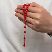 Yuvarlak Sıkma Kehribar Tesbih - 4