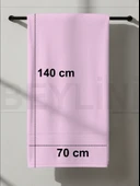 Beylini Banyo Havlu Takımı Yüksek Emici Yumuşak Banyo Hamam Vücut Plaj Havuz Sahil Havlusu Çeyizlik  Pembe 70x140cm - 5