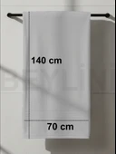 Beylini Banyo Havlu Takımı Yüksek Emici Yumuşak Banyo Hamam Vücut Plaj Havuz Sahil Havlusu Çeyizlik Gri 70x140cm - 5