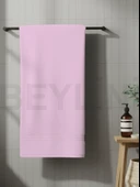 Beylini Banyo Havlu Takımı Yüksek Emici Yumuşak Banyo Hamam Vücut Plaj Havuz Sahil Havlusu Çeyizlik  Pembe 70x140cm - 3