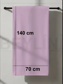 Beylini Banyo Havlu Takımı Yüksek Emici Yumuşak Banyo Hamam Vücut Plaj Havuz Sahil Havlusu Çeyizlik  Mor 70x140cm - 5