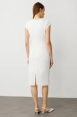 Ekol Beli Kuşaklı Midi Boy Gece Elbisesi thumbnail 6