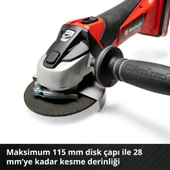 Einhell TE-AG 18/115 Li - Solo, Akülü Avuç Taşlama thumbnail 6