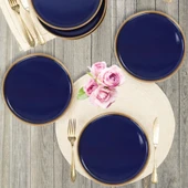 Keramika Nordic Gold Kobalt Pasta Tabağı 22 Cm 6 Adet - 2