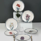 Keramika Keraart Anatolian Flowers Servis Tabağı 25 Cm 6 Adet - 20256/61 - 1