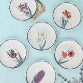 Keramika Keraart Anatolian Flowers Servis Tabağı 25 Cm 6 Adet - 20256/61 - 4
