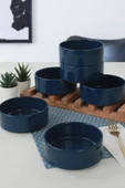 Keramika İndigo Mavi Stackable Çorba Kasesi 14 Cm 6 Adet thumbnail 1
