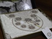 Aryen Kadife Kordone 5 Parça Salon Takımı Krem Koyu Kahve - 1