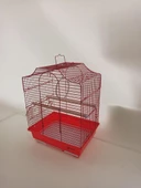 Dayang iki Kapılı Kubbeli Kuş Kafes 29x22x38 cm Kırmızı thumbnail 2