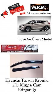 HYUNDAİ TUCSON 2016 VE ÜZERİ MODEL 4LÜ MUGEN CAM RÜZGARLIGI thumbnail 1