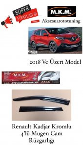 RENAULT KADJAR KROMLU 2018 VE ÜZERİ 4LÜ CAM RÜZGARLIGI - 1
