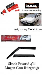 SKODA FAVORID 1987-2005 MODEL 4LÜ MUGEN CAM RÜZGARLIĞI - 1