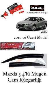 MAZDA 3 2010 VE ÜZERİ MODEL 4LÜ MUGEN CAM RÜZGARLIĞI - 1