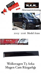 WOLKSVAGEN T5 ARKA 2003 - 2016 MODEL ARKA MUGEN CAM RÜZGARLIĞI thumbnail 1